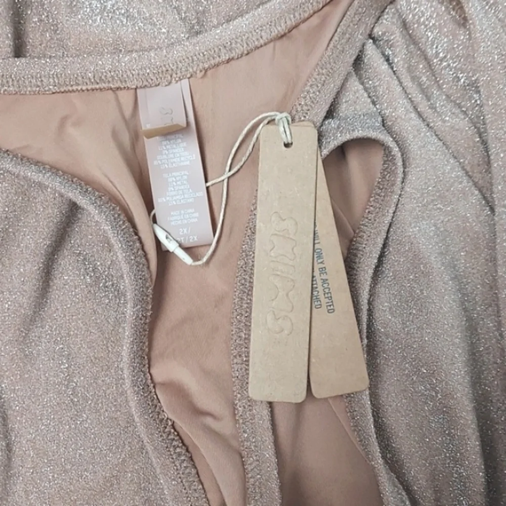 New Skims Gliter Swim Metallic Dress Cover-up Size 2X